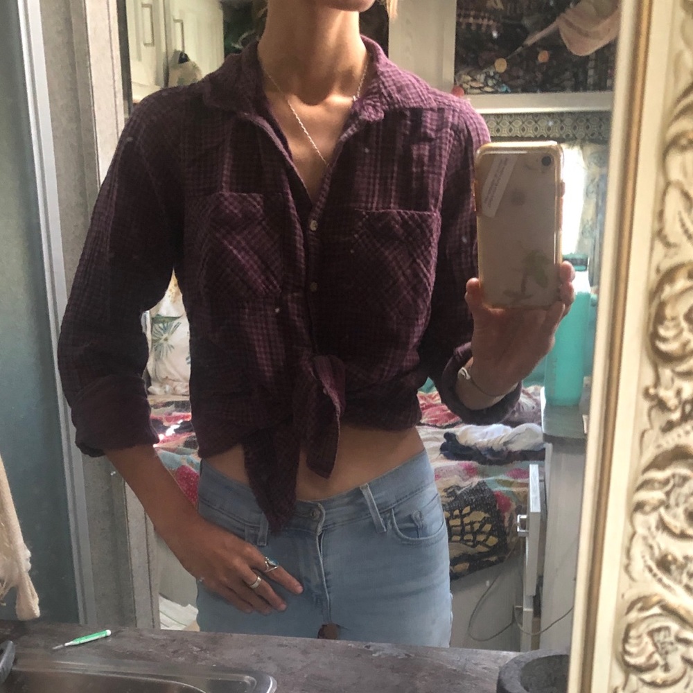 Plum fall flannel